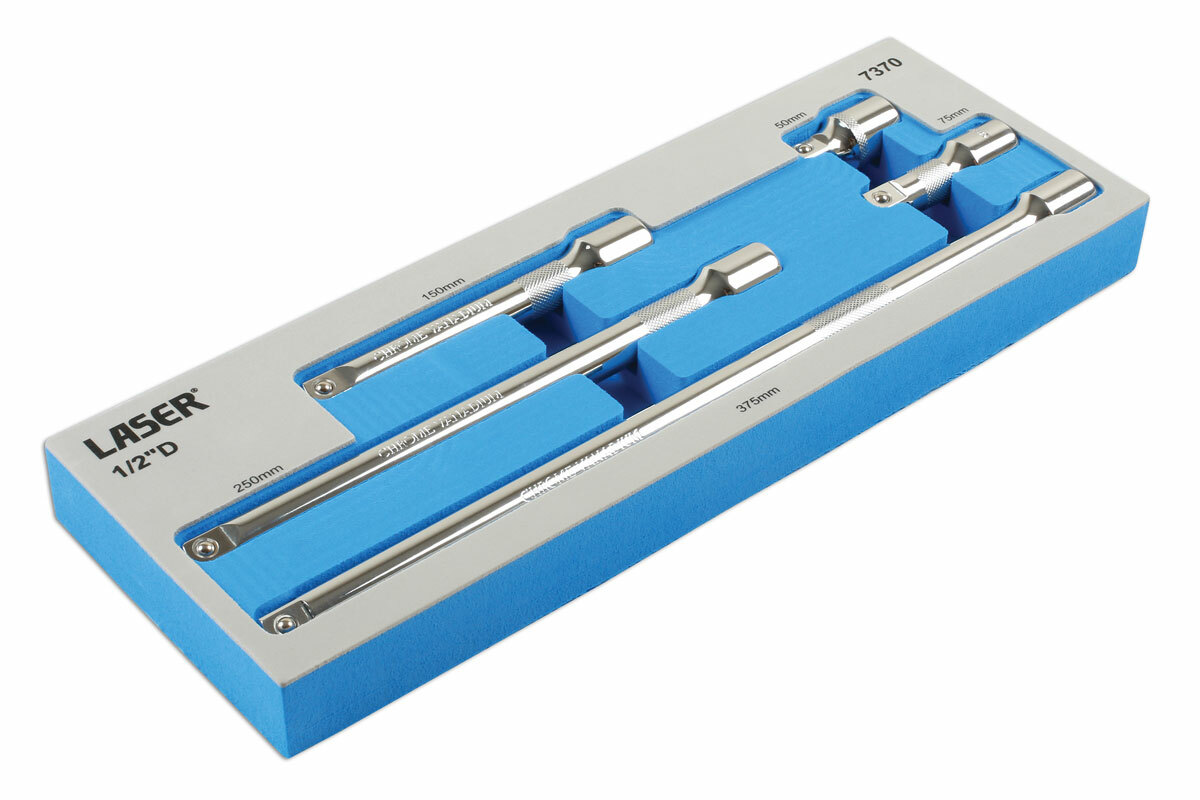 Laser Tools 7370 Socket Extension Bar Set 1/2 Drive 5pc 50mm to 375mm