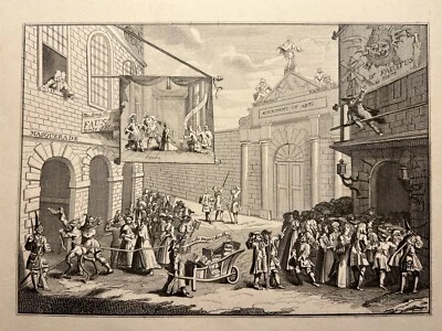 MASQUERADES AND OPERA HUMOR 1833 WILLIAM HOGARTH ANTIK STAHLSTICH ENGRAVING 37 - Bild 1 von 4