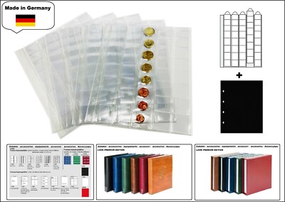 10-Münzhüllen-5x-Euro-Kursmünzensätze-KMS-+-schwarze-ZWL-LOOK-1-7395-W-PREMIUM
