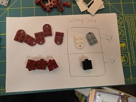 LEGO Star Wars: Arc-170 Starfighter (8088) Missing Lightsaber 3x Pieces Miscolor