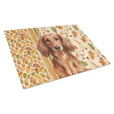Carolines Treasures WDK7799LCB 15 x 12 in. Longhaired Red Dachshund Heirloom ...