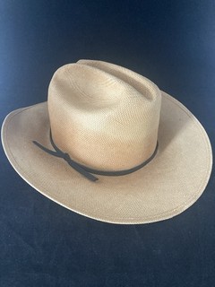 Vintage Resistor Shantung Straw Western Cowboy Hat Size 7 1/8