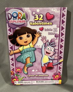 NEW Dora the Explorer 2011 32ct Valentines Cards and 35 Stickers 8 Designs