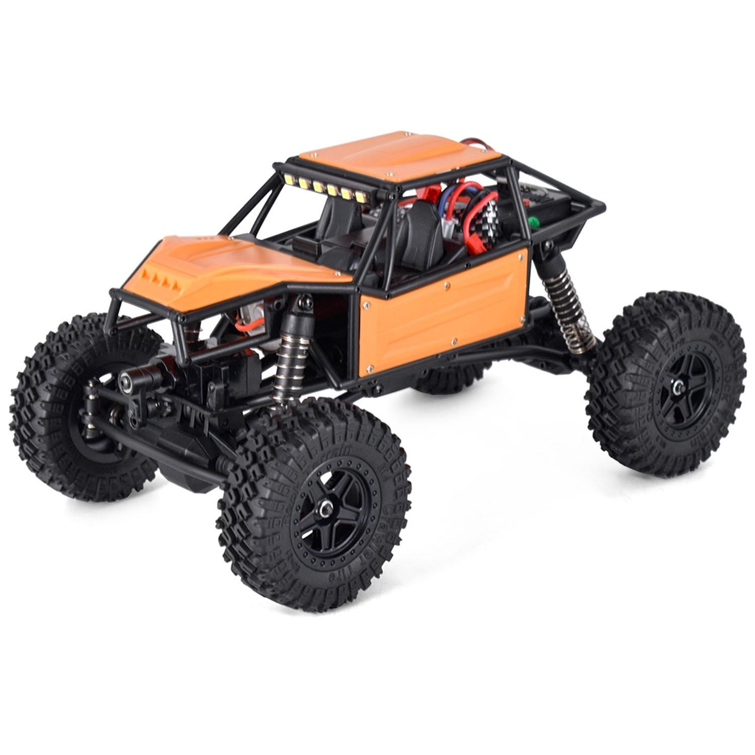 US STOCK 15KM/H 4WD 1/18 RC Rock Crawler RTR Off Road Car Vehicles Battery Light