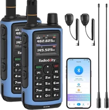 Radioddity GM-30 PRO GMRS Long Range Radio, 2 Pack with Speaker Mic & APP Contro