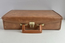 Vintage Cassette Tape Case Holds 24 Brown Vinyl Retro Service Mfg Co Made in USA