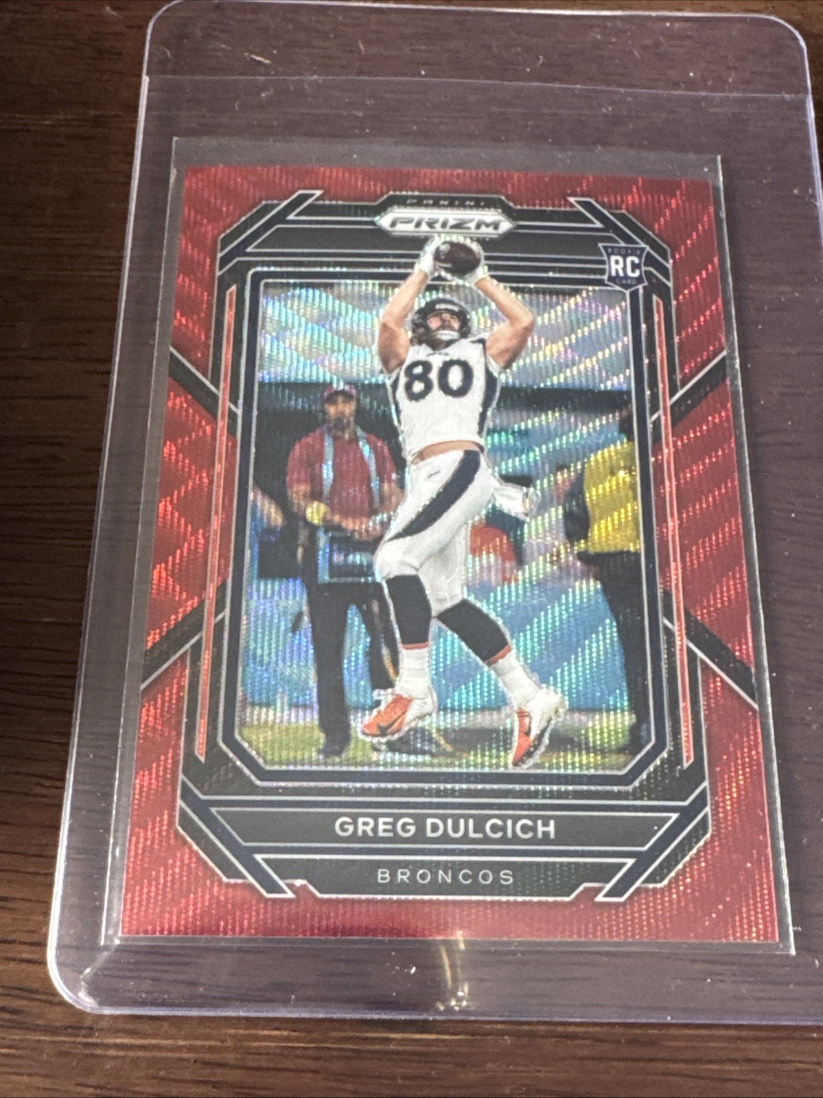 2022 Panini Prizm - Rookies Greg Dulcich #360 Red Wave Prizm 001/149 RC Bookend 