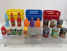 Vintage Nasta Crates Shopping Grocery Basket Pretend Play Food 1985