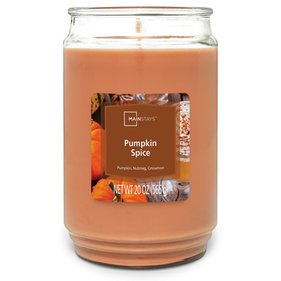 Pumpkin Spice Scented single Wick candle Large jar 20 Ounces Home Fragrance....