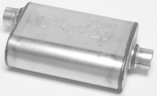 Dynomax Muffler 2.25 In Offset Inlet 2.25 In Center Outlet 19 In Long Ultra Flo