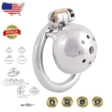 Genuine Stainless Steel Male Chastity Device 40mm Cage Smooth Hypoallergenic