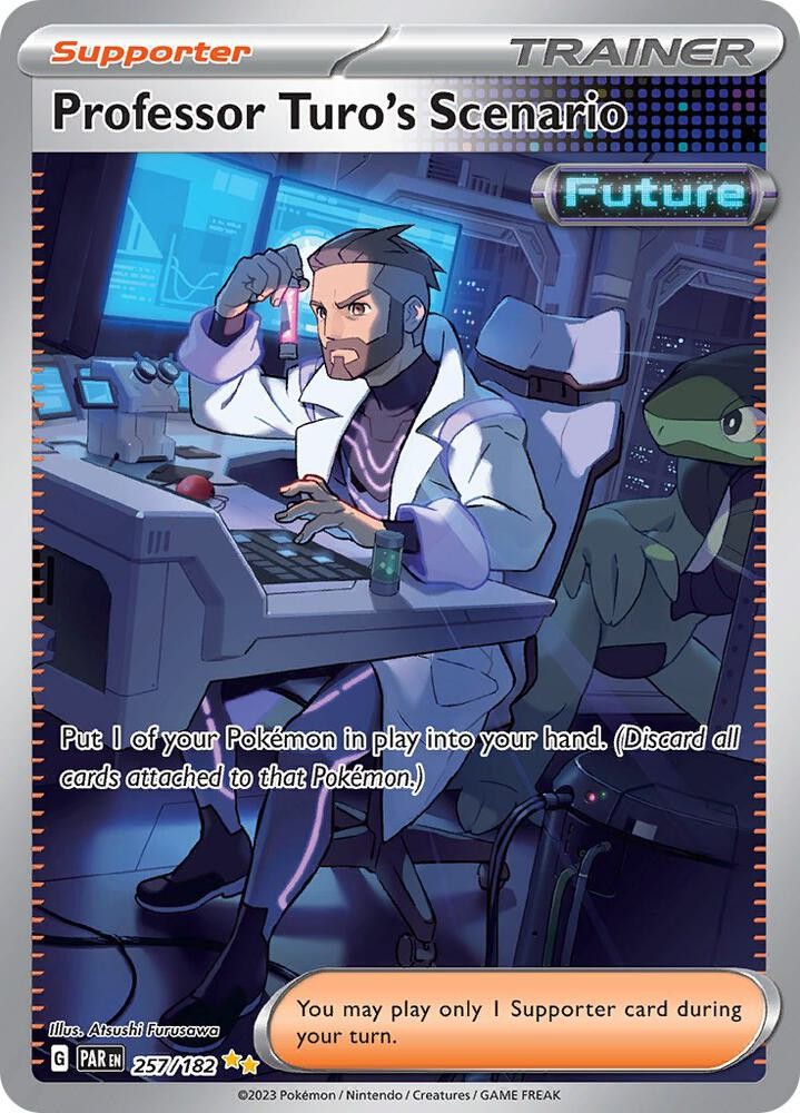 PROFESSOR TURO SCENARIO257/182 PARADOX RIFT POKEMON (SPECIAL ILLUSTRATION, NM)