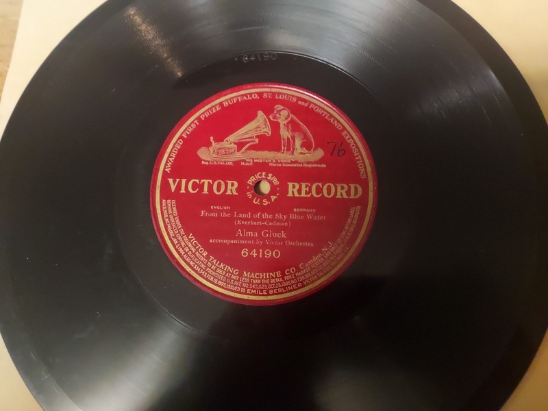 1910 VICTOR 1-Sided 78/ALMA GLUCK-Soprano w. Victor Orchestra../E!
