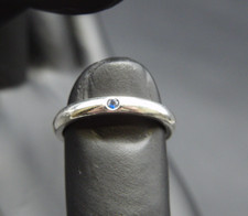Tiffany & Co. Sapphire Ring UK Size K Sterling Silver 925