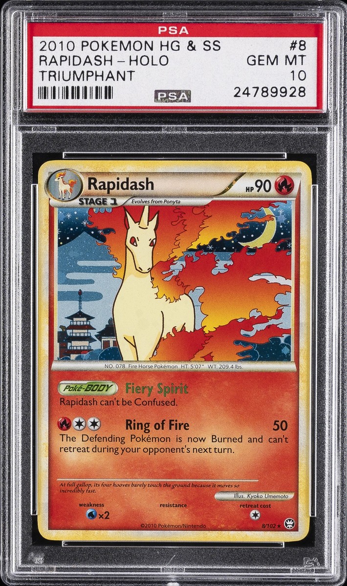 2010 POKEMON HEARTGOLD & SOULSILVER TRIUMPHANT #8 RAPIDASH-HOLO