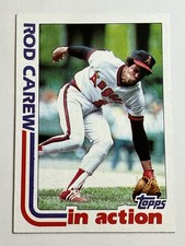 ROD CAREW California Angels 1982 Topps Baseball Card #501 In Action (VG-Ex)