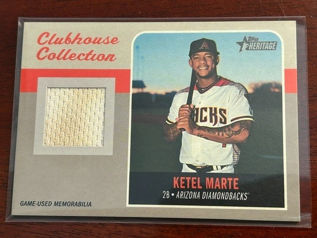 Ketel Marte #CCR-KM 2020 Topps Heritage Baseball Clubhouse Collection Relics
