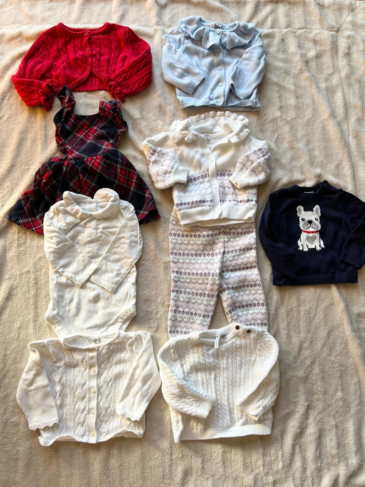 baby girl clothes lot 6-12 months (9 pieces) Janie and Jack Winter