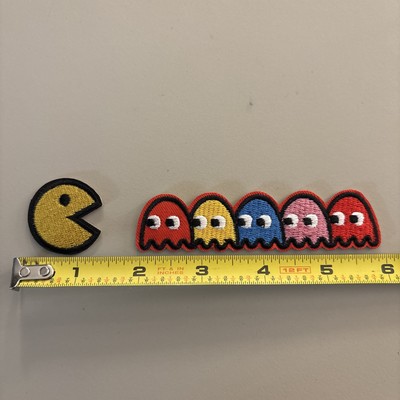 Pac-Man & Ghost (Iron on patch) Arcade / Video Games / Mrs. Pac-Man