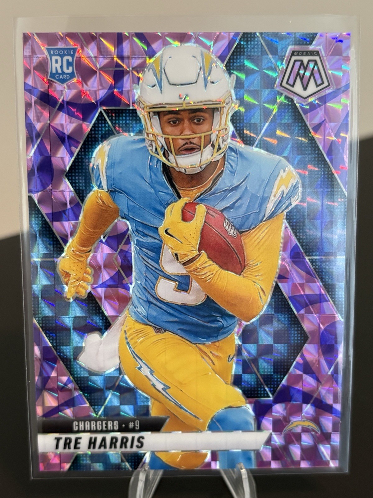 2025 Panini Mosaic Tre Harris Reactive Purple #326 RC