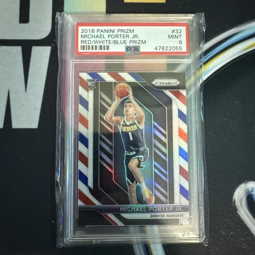 2018 Panini Prizm #32 Michael Porter Jr. PSA 9 Red/White/Blue Prizm Rookie RC