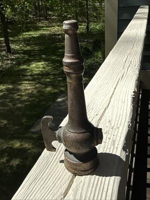 Vintage Antique  Fire Hose Nozzle  T Screw Spigot Turn Off Early