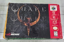 Vintage Midway Quake N64 Nintendo 64 CIB Video Game Original Box Manual Poster