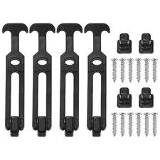 4-Pack T-Handle Rubber Flexible Draw Latches,7.9" Latches for Toolbox, Black