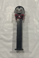 2013 Dracula Vampire Pez Candy Dispenser Gray Head Black Stem Feet China 7.5