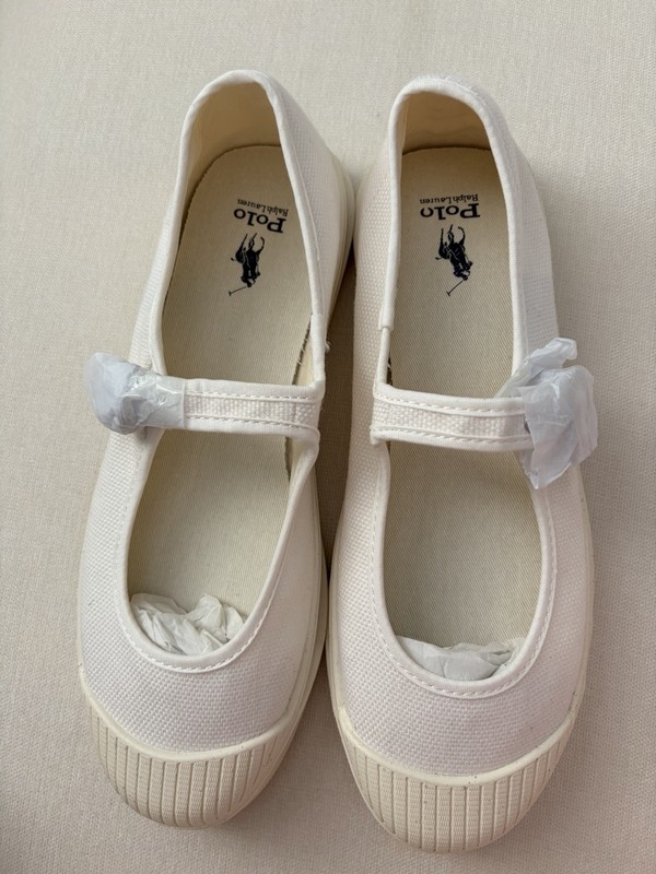 Polo Ralph Lauren White Canvas Mary Jane 7