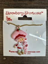 Vintage Strawberry Shortcake Necklace NOS Sealed AJMC 1980s American Greetings