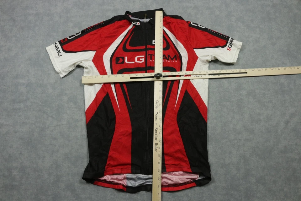 Camiseta deportiva de ciclismo Louis Garneau LG Team Race Series para hombre mediana roja negra bicicleta Foto 3 de 4