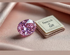 Natural Oval Cut 7 Ct Pink Color Lab Grown CVD VVS1 Diamond Clarity  Free Gift