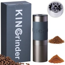 Iron Grey KINGrinder K6 Manual Burr Coffee Grinder 240 Grind Settings