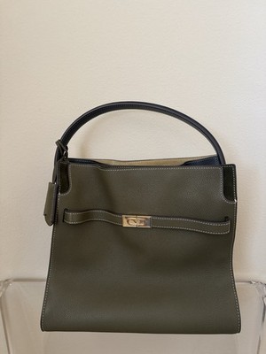 Tory Burch Lee Radziwill Double Bag Leather Leccio Green | eBay