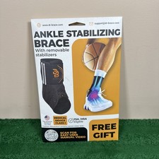 Dr Brace Ankle Stabilizing Brace W/removable Stabilizers Sz M Black
