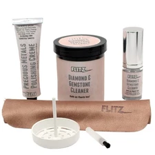 FLITZ Jewelry Cleaning Kit - USA-Made 1.7oz Jewelry Cleaner Cream, 1.7oz Spra...
