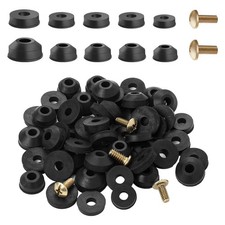 58 Pcs Faucet Washers Assortment Kit Flat and Beveled Rubber Faucet Washers