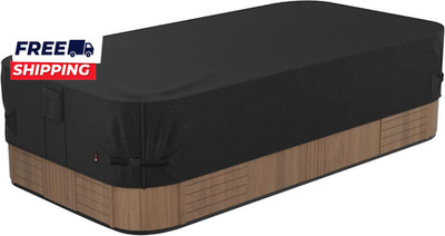Outdoor Waterproof Hot Tub Swim SPA Cover 194 X 97 Inch Fit 8 X 16 Ft, 192 X 96