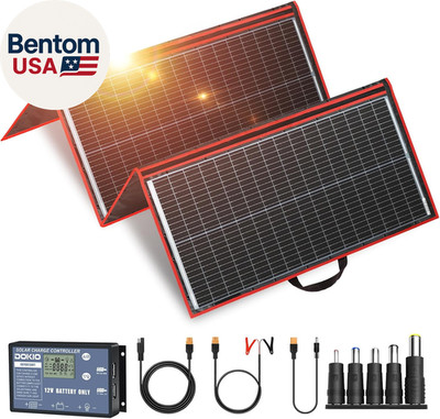 300W Portable Foldable Solar Panel Kit (19.3X37.4In, 15.2Lb), with Separate Cont