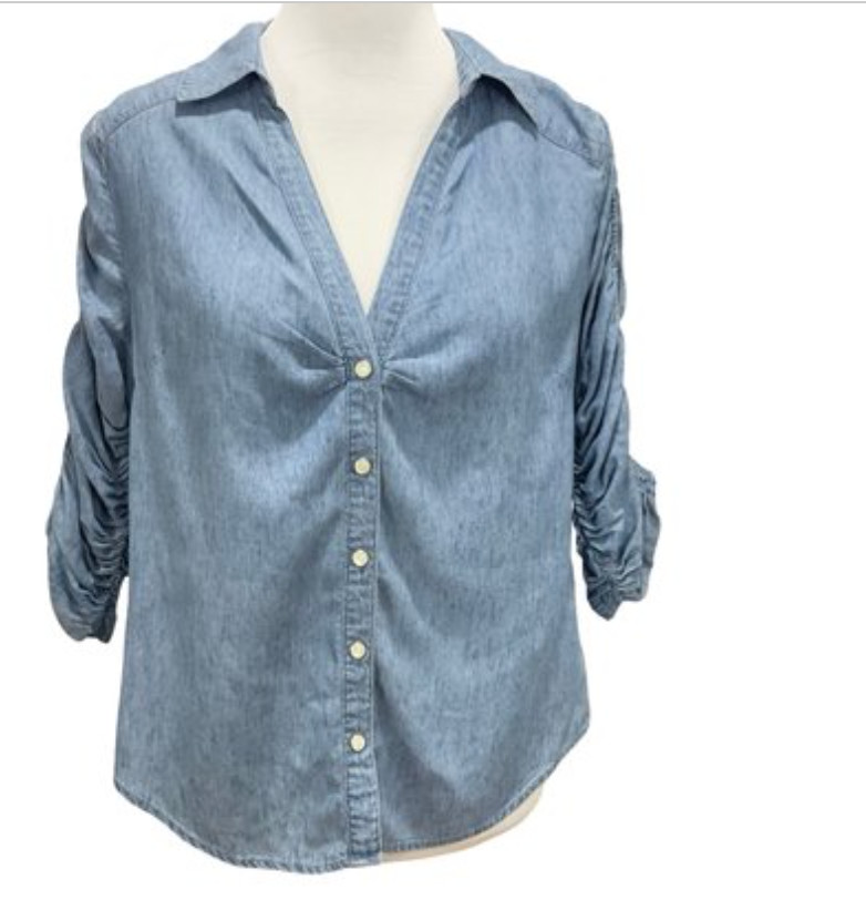 Veronica Beard Womens Button Front Collared Denim… - image 7