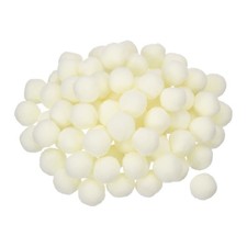 Pom Felt Balls Felting Fabric 2cm 20mm Milk White for Crafts DIY, 100Pcs