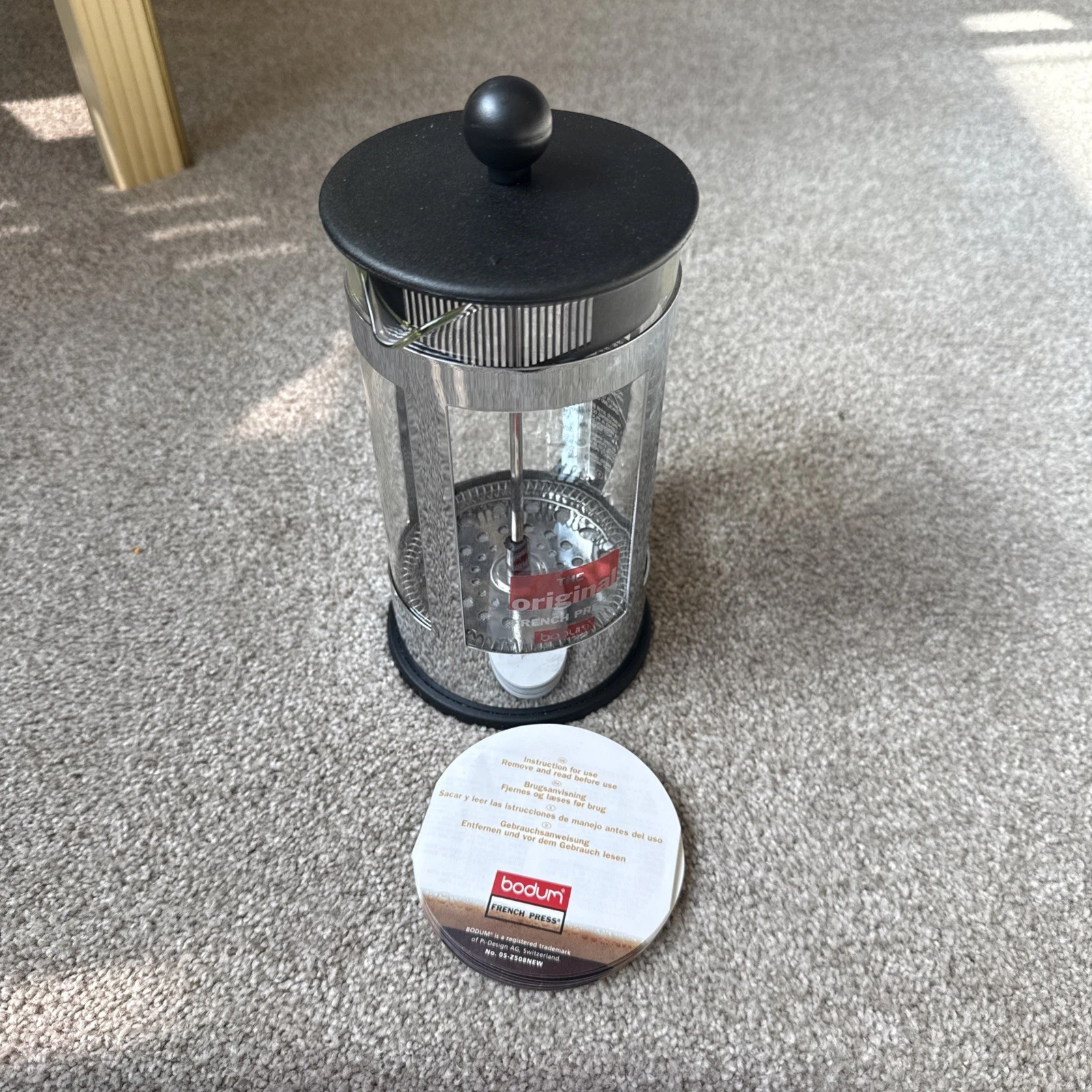 Bodum French Press Coffee Maker, Black, New