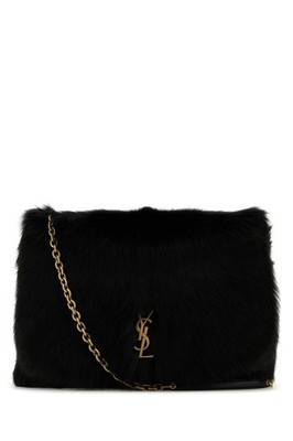 SAINT LAURENT Jamie 4.3 Large Black Shearling Leather Shoulder Bag