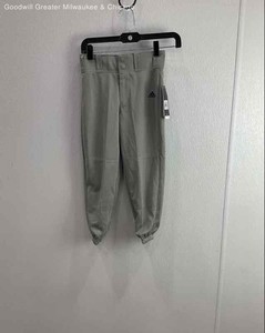 NWT Adidas Boys Traditional Grey Baseball Pants Size Small