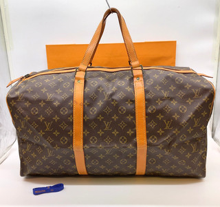 Auth Louis Vuitton Monogram Sac Souple 55 M41622 Boston Bag W/Paper Bag NS041235