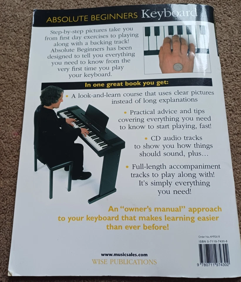 Absolute Beginners Keyboard Book and CD - Image 4 of 4