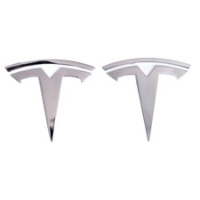 Model Y Badge Emblem - Front Hood and Rear Trunk Replacement Logo Chrome