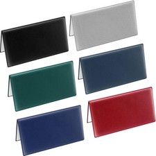 Geyoga 6 Pcs Vinyl Checkbook Cover Personal Top Tear Classic Color
