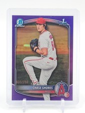 CHASE SHORES 2025 BOWMAN CHROME DRAFT 1ST PURPLE REFRACTOR /250 ANGELS Q2045